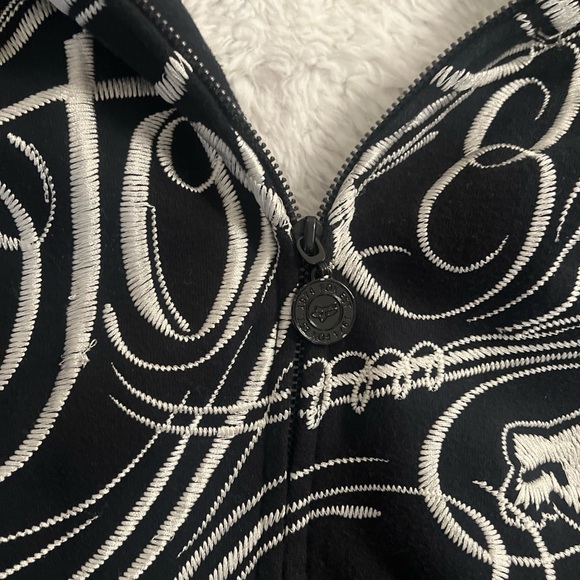 VTG Y2K Fox Racing Hysteric Glamour Style Fur Zip Hoodie. Large! - Picture 4 of 6